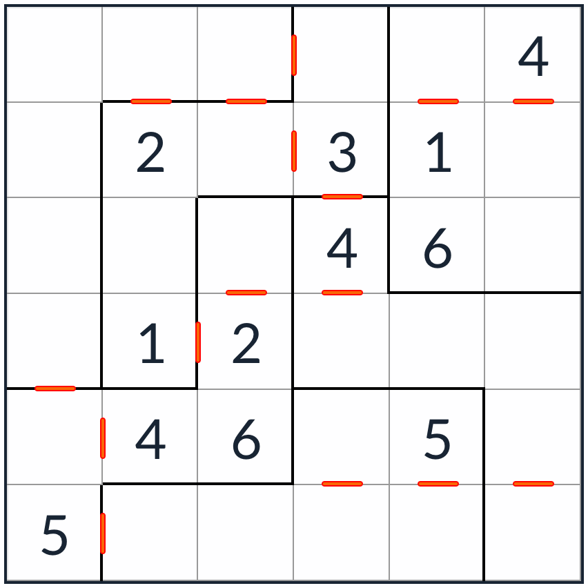 Oregelbundna Sudoku 6x6 i rad