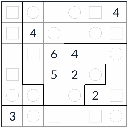 Oregelbundna jämnt udda sudoku 6x6