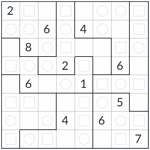 Anti-Knight oregelbundna jämnt udda Sudoku 8x8