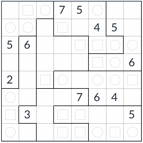 Oregelbundna jämnt udda sudoku 8x8