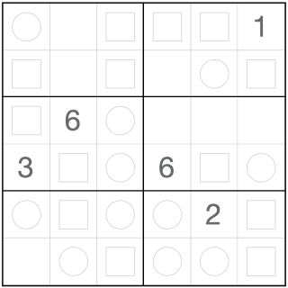 Jämn-udda Sudoku 6x6