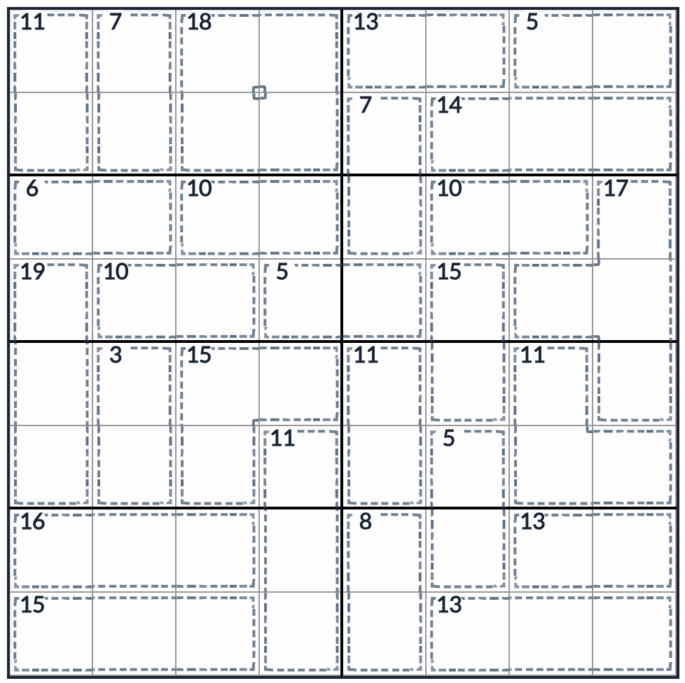 Anti-Knight mördare Sudoku 8x8