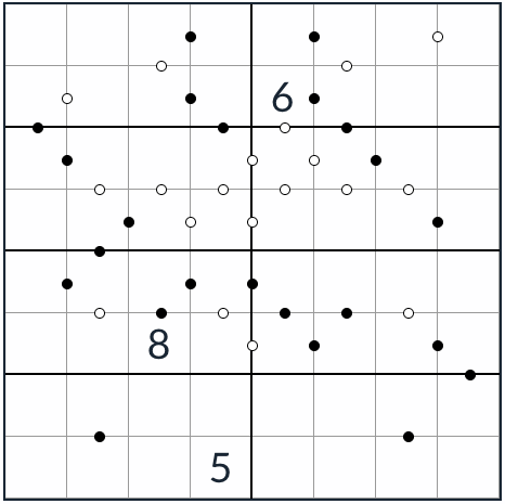 Anti-Knight Kropki Sudoku 8x8