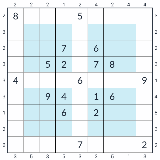 Anti-King Hyper Skysraper Sudoku