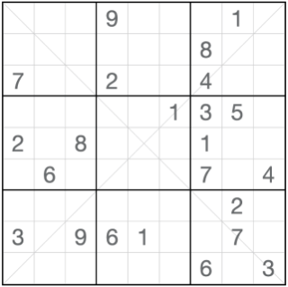 Diagonal sudoku 4x4